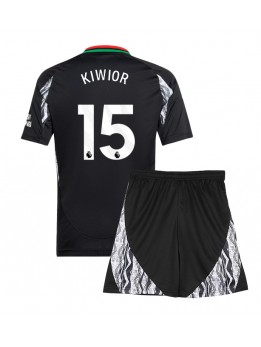 Arsenal Jakub Kiwior #15 Replika Borta Kläder Barn 2024-25 Kortärmad (+ byxor)